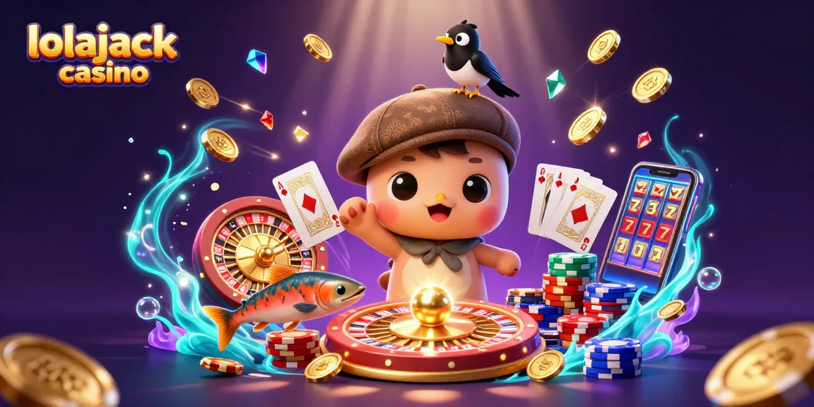 Experience excitement at lolajack casino with playful characters, dynamic game elements, and vibrant visuals.