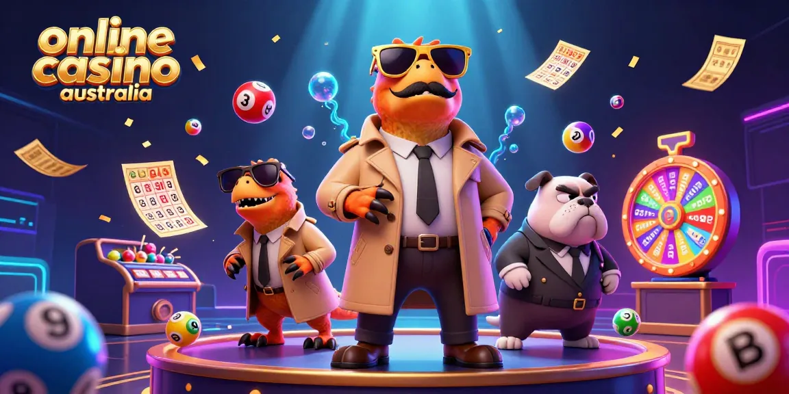 Engaging artwork depicting raptors in a trench coat humorously approaching a VIP casino lounge in an online casino australia scene.